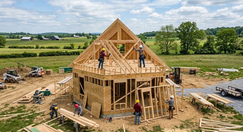 Farmhouse Construction in Sonoma County, CA